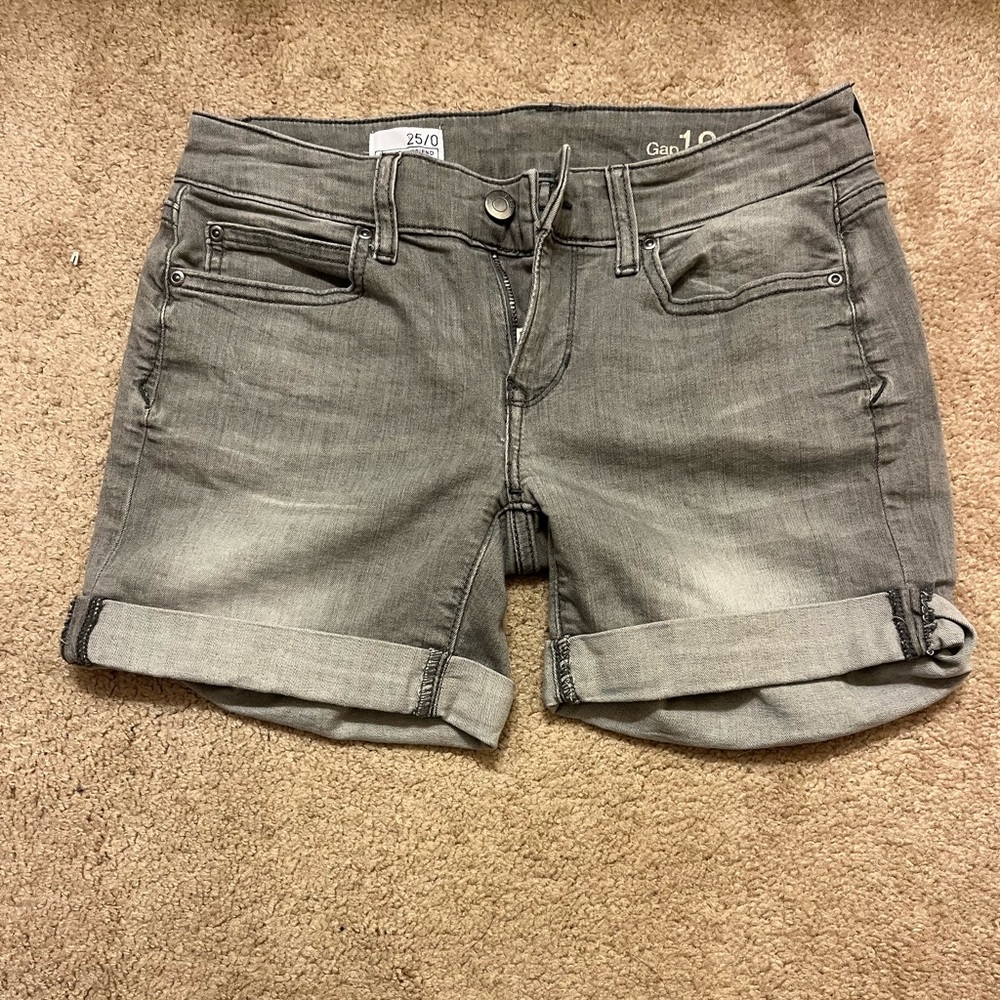 Gray Gap Jean Shorts